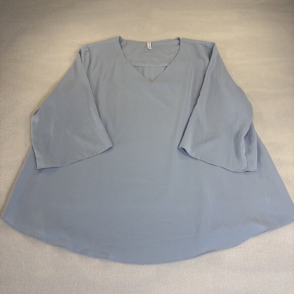 Taohuadao Women Size 2XL Blouse Pink & Blue Top 3/4 Sleeve Set of 2 - Picture 5 of 16